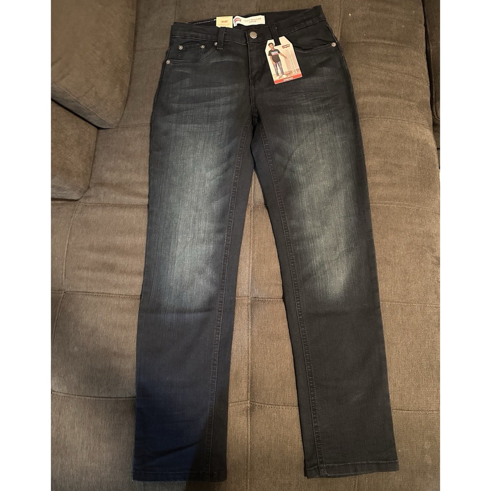 Levi's Boys 502 Size 14 Regular Taper Stretch Denim Jeans W27 L29 New With Tags